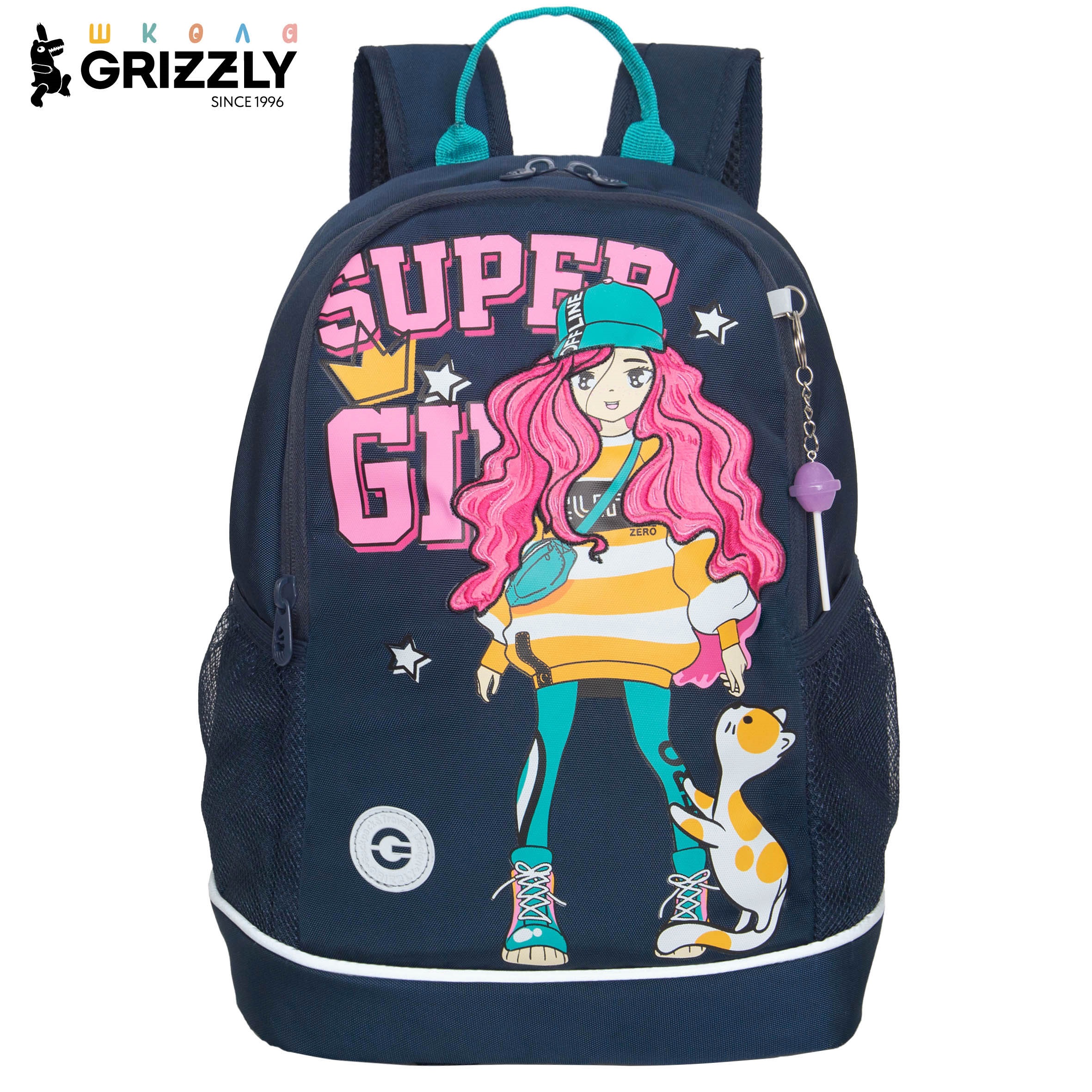 Изображение товара Рюкзак Grizzly RG для девочки в различных модных принтах Изображение товара Рюкзак Grizzly RG для девочки в различных модных принтах