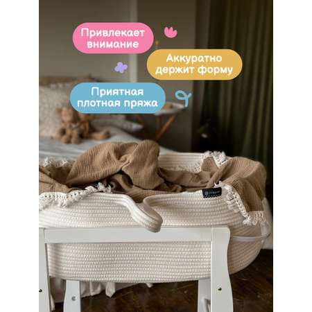 Переноска люлька Timikbaby бело-бежевая