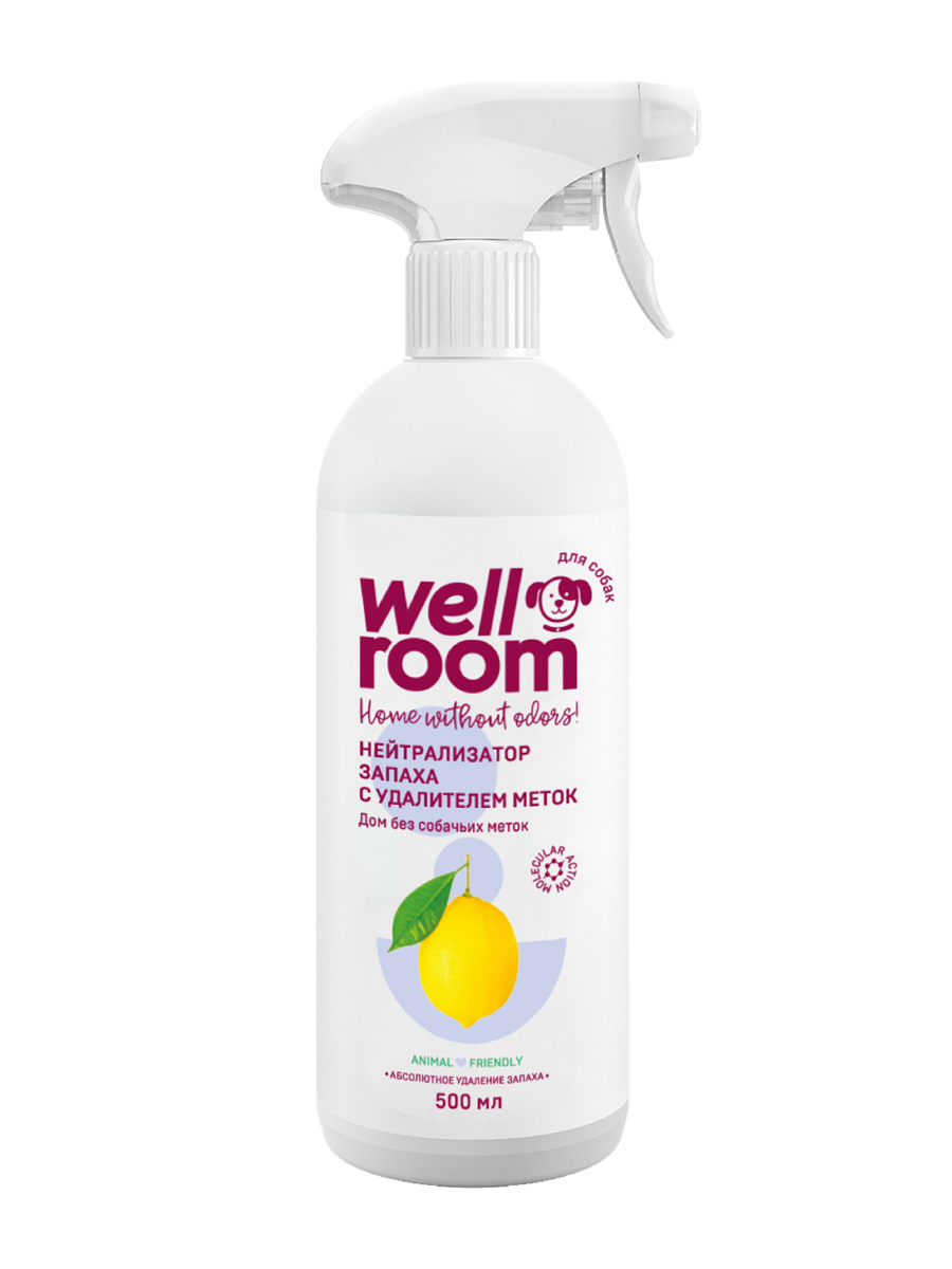 Нейтрализатор запаха Wellroom против меток, собаки, цитрус 500мл - фото 1