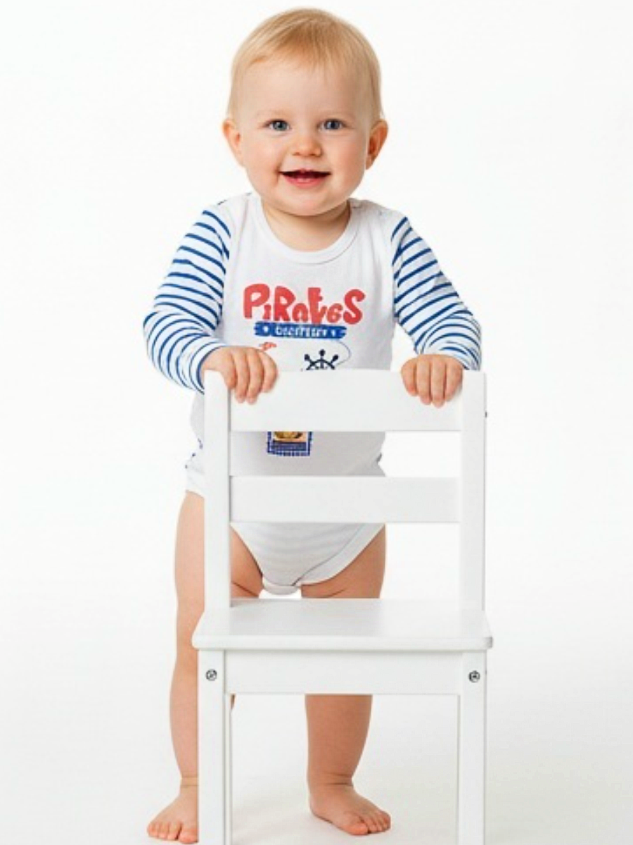 Боди Linas baby 1243-9-Белый_Синий - фото 2