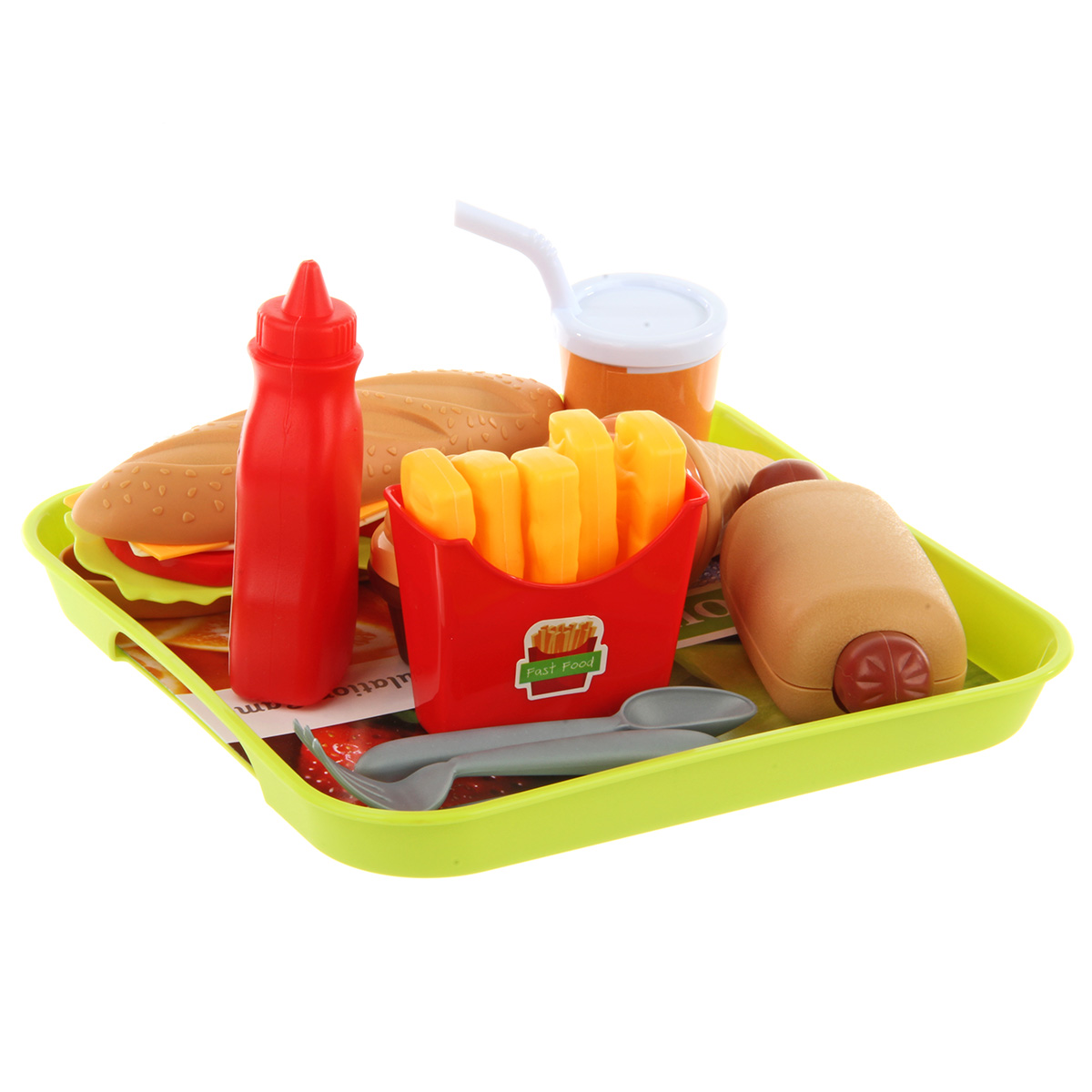 Игровой набор Veld Co тележки и корзинки, прилавок, касса, продукты - фото 2