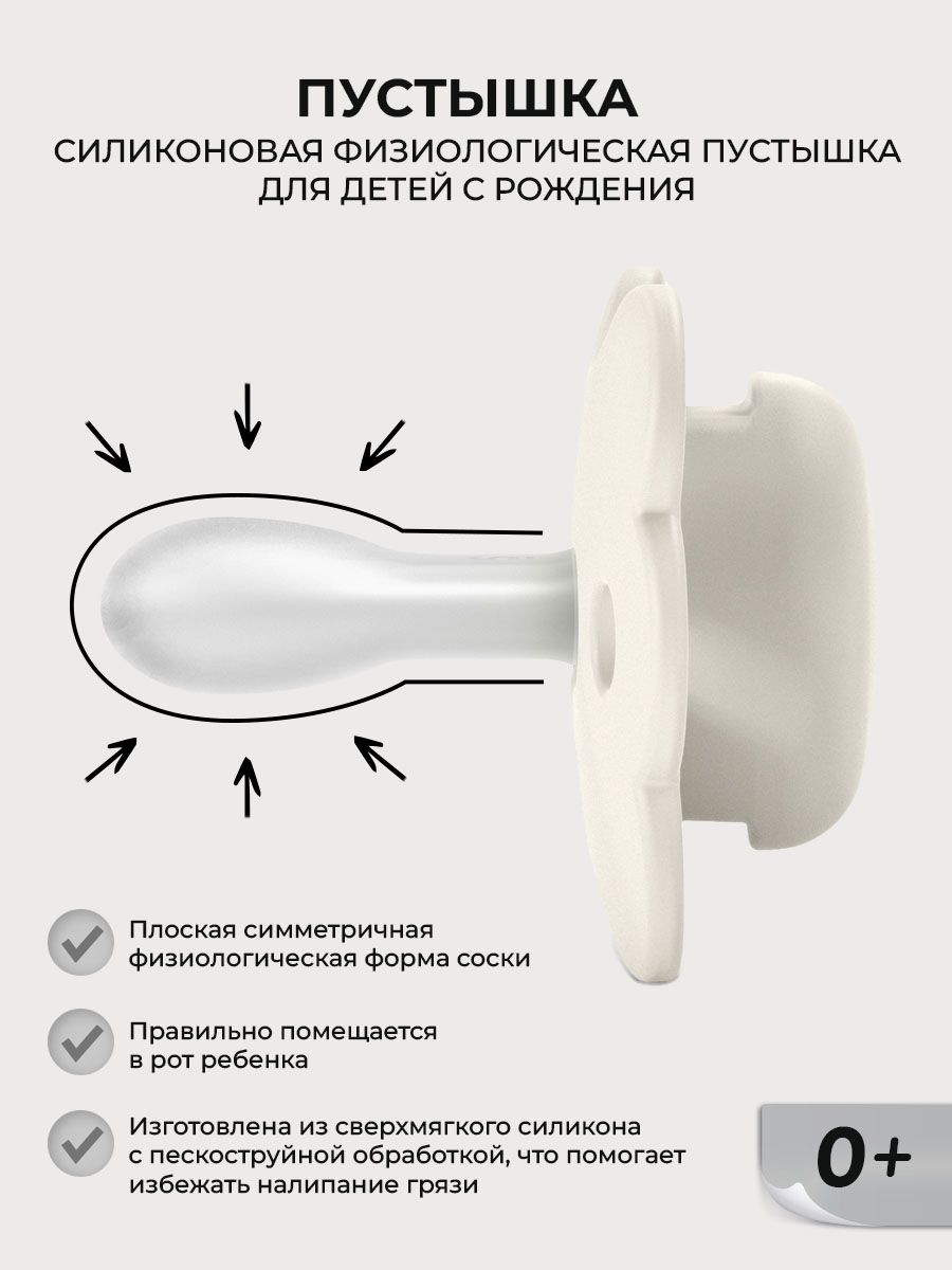 Пустышка Suavinex силикон ортодонтическая от 0 мес. 2 шт. - фото 2