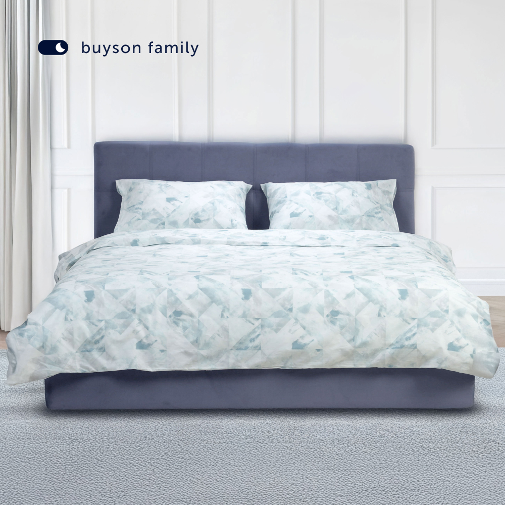 Комплект постельного белья buyson BuyMirage евро хлопковый сатин цвет Wind - фото 8