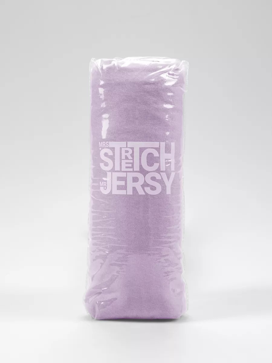 Простыня Mrs.Stretch Mr.Jersy Лиловый 120 x 200 см на резинке - фото 6
