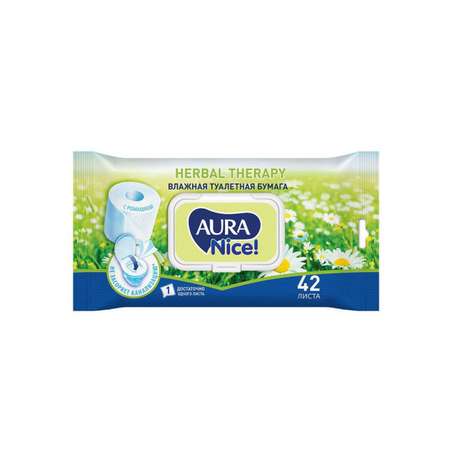 Влажная туалетная бумага AURA 42 шт.