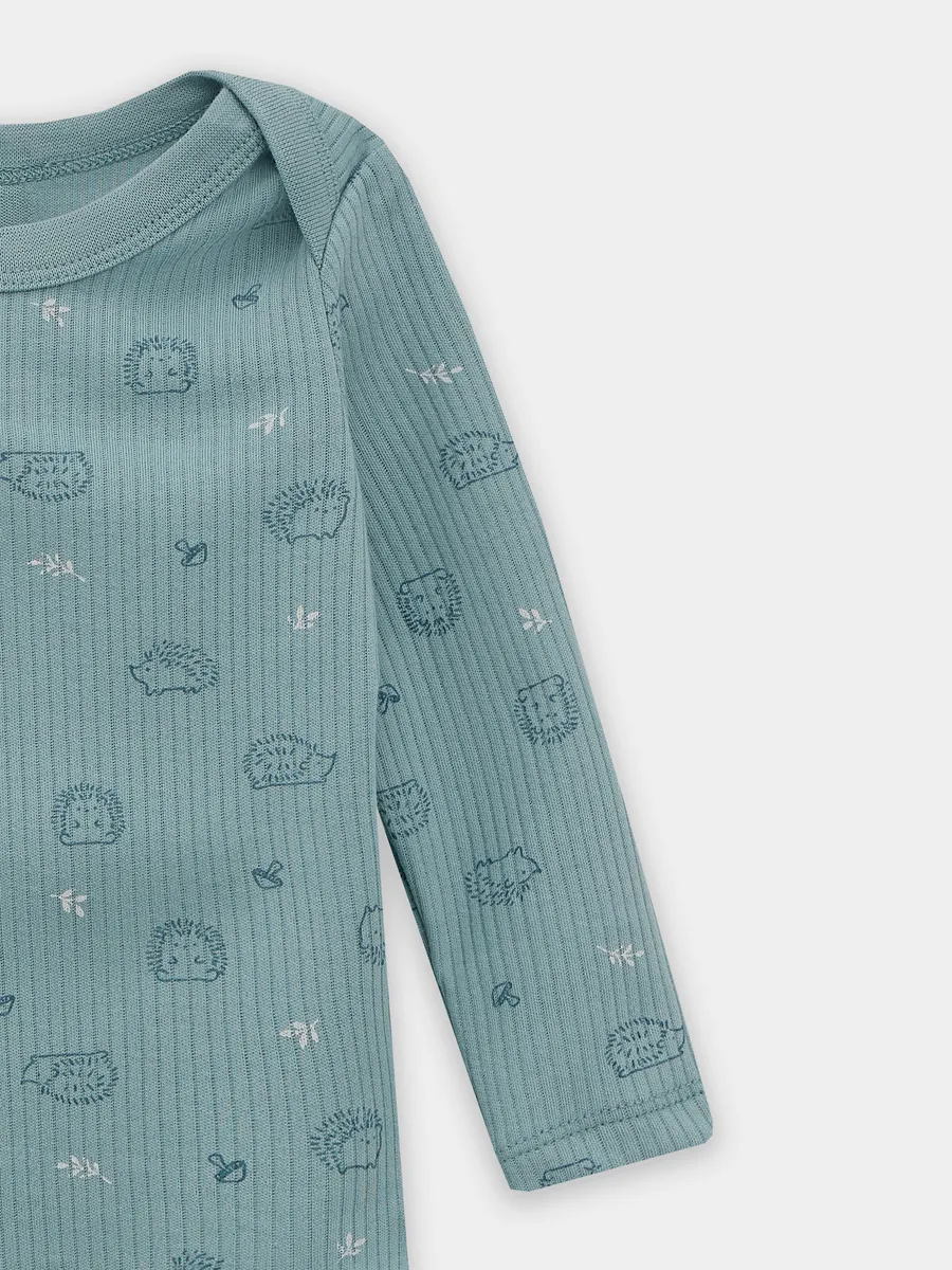 Боди 2 шт Mark Formelle (Марк Формэль) 13018-2/ежики на мяте +пыльная бирюза - фото 13