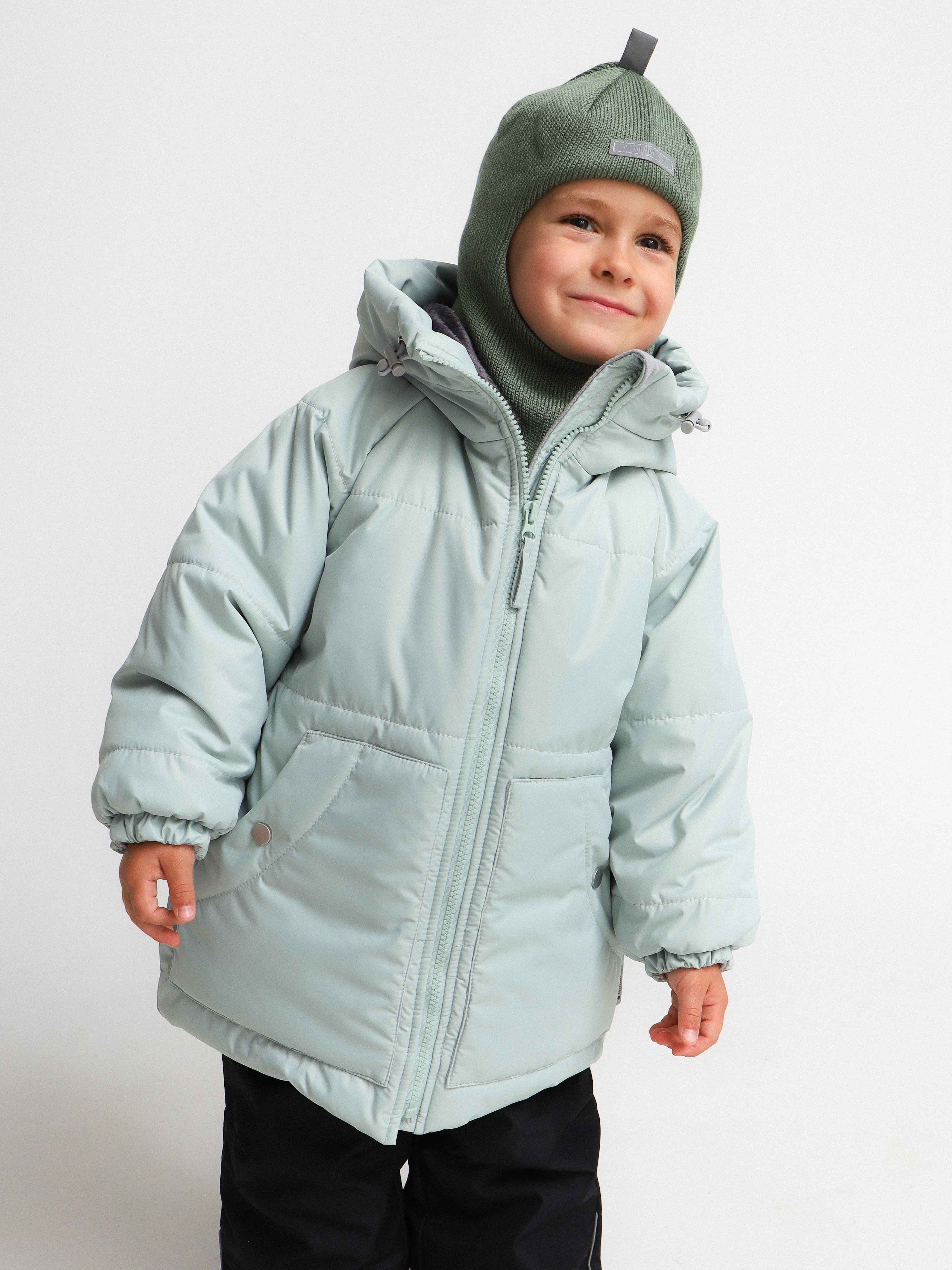 Куртка MINIDINO G-VO-Krt-149/0Куртка зимняя с ушками светло-фисташковая - фото 9
