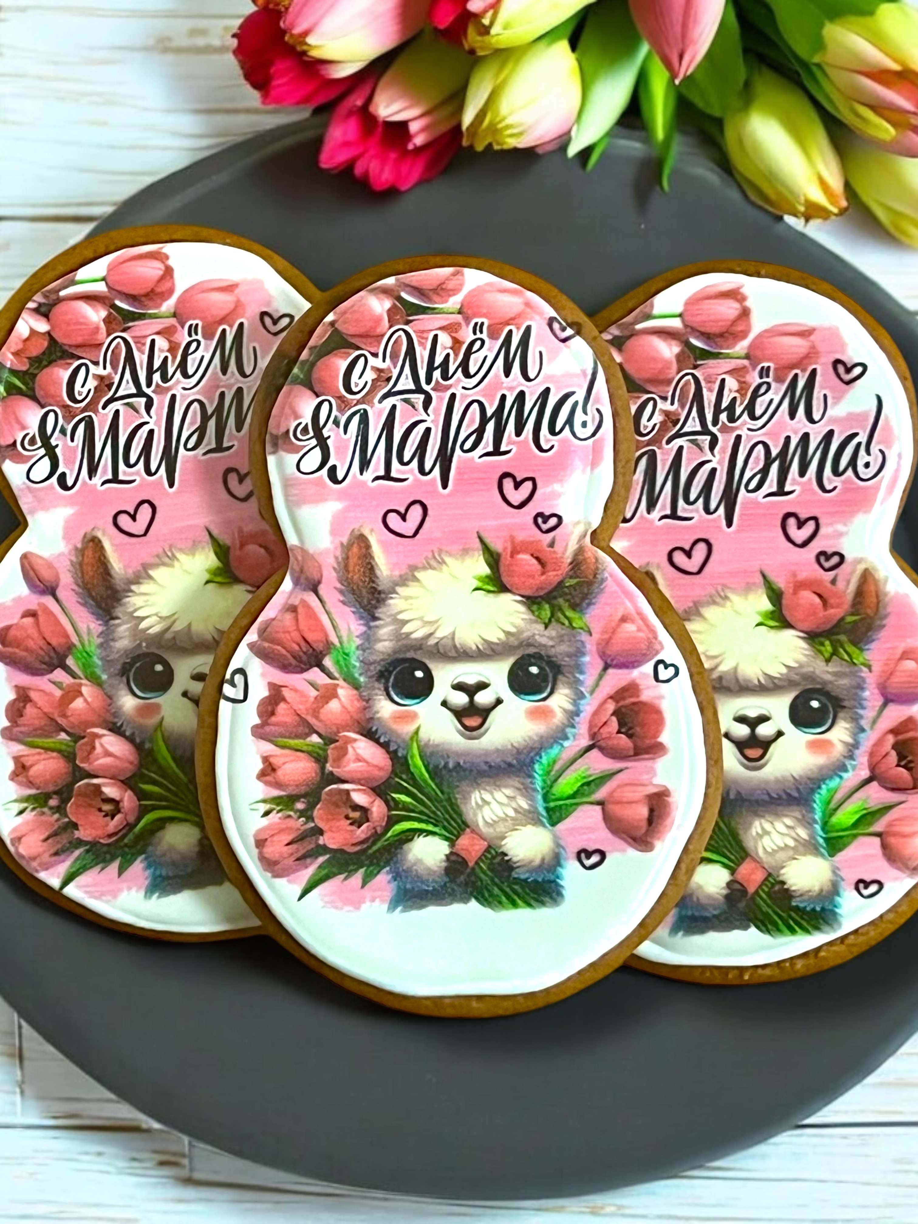Пряники имбирные Art Sweets 8 марта 3 шт - фото 1