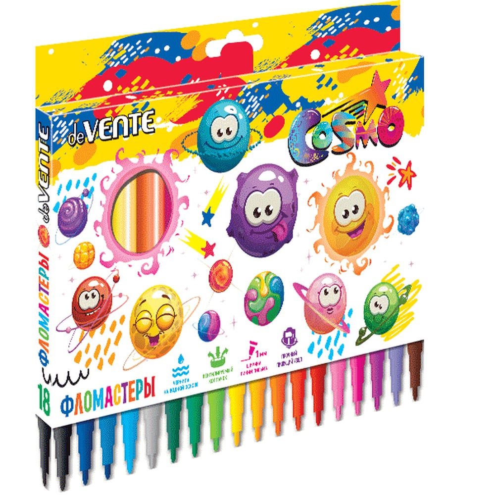 Фломастеры deVENTE 18 цв. - фото 1