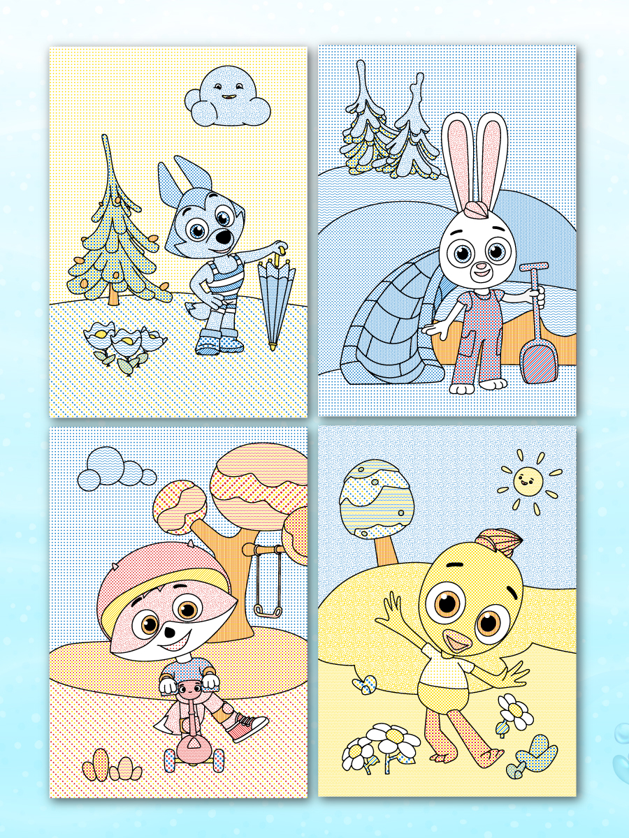 Водная раскраска Проф-Пресс макси. Цветняшки. 340х485 мм. 10 листов - фото 7