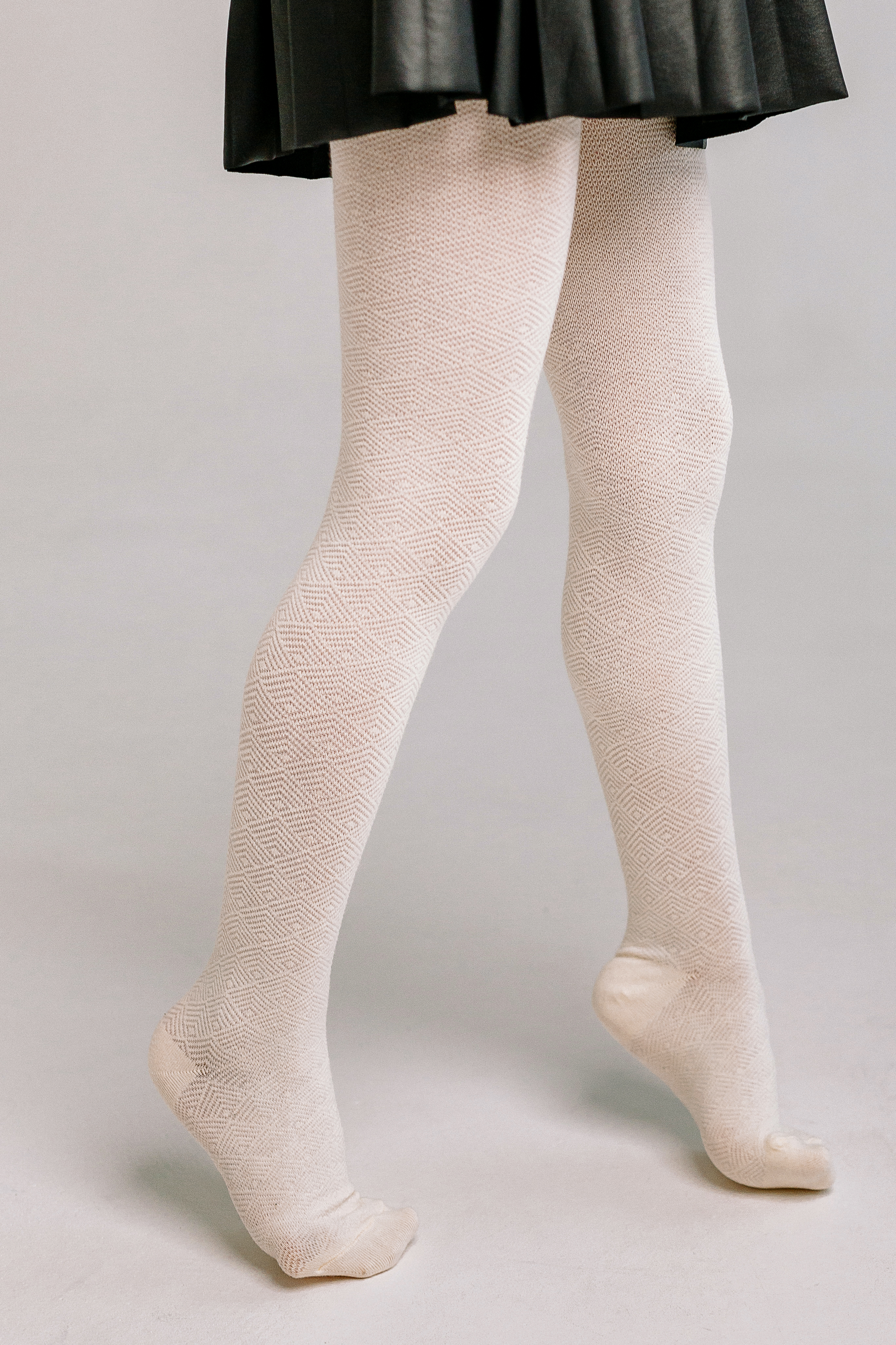 Колготки Ишимбайская чулочная фабрика WL-754 Ромбики крем М - фото 5