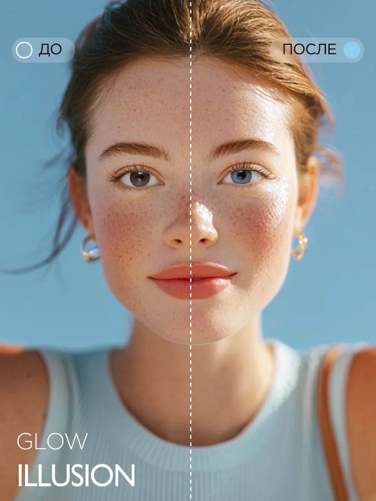 Контактные линзы ILLUSION glow blue на 3 месяца 0.00/14/8.6 2 шт. - фото 4