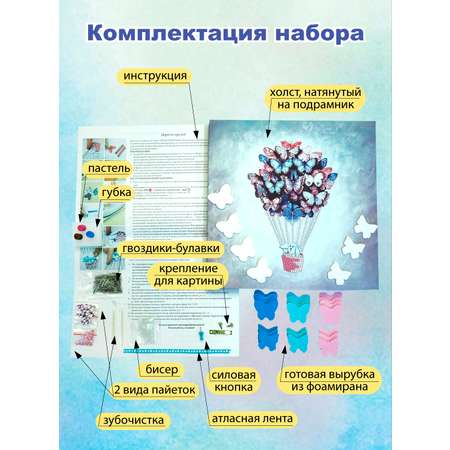 Картина из страз Волшебная мастерская Воздушный шар