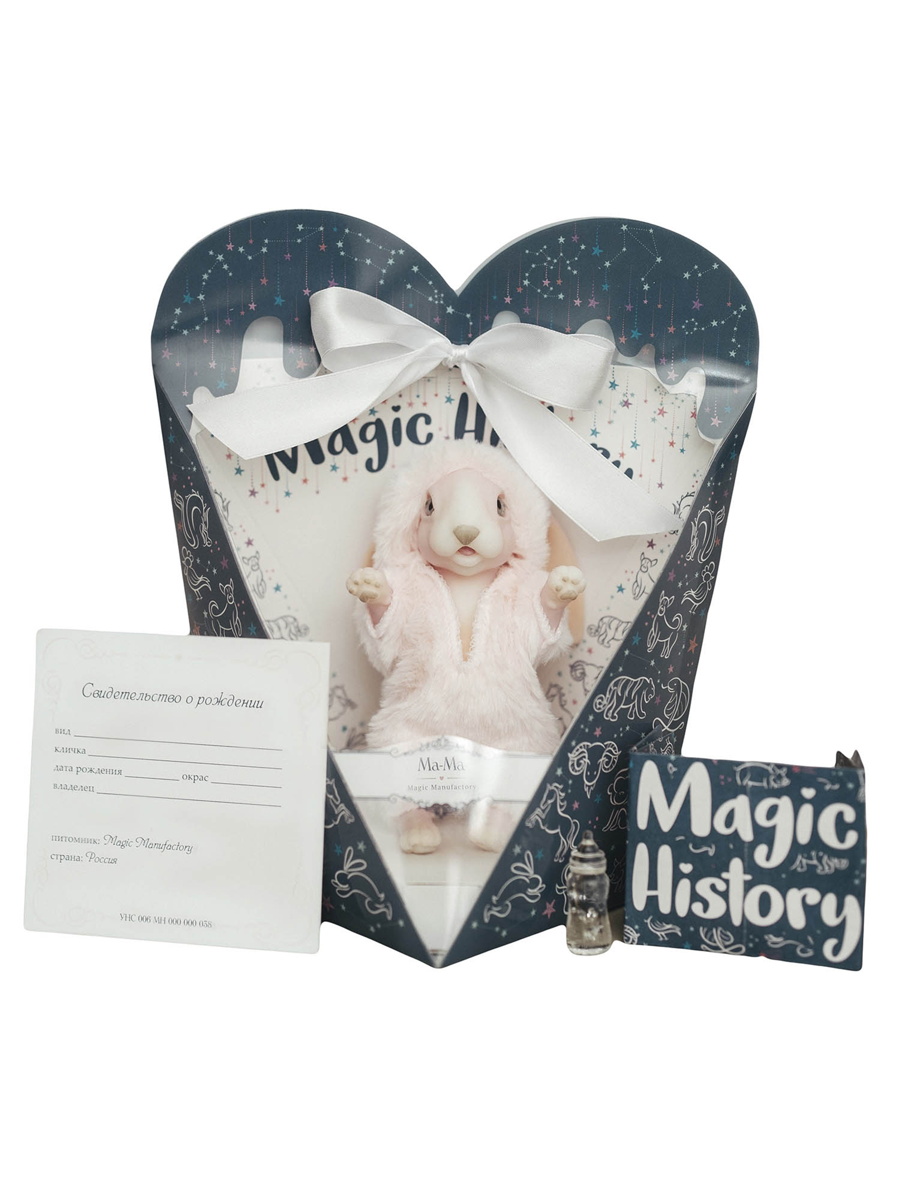 Кукла мини Magic Manufactory Magic history Зайчонок розовый высота 15 см 4631165602295 - фото 5