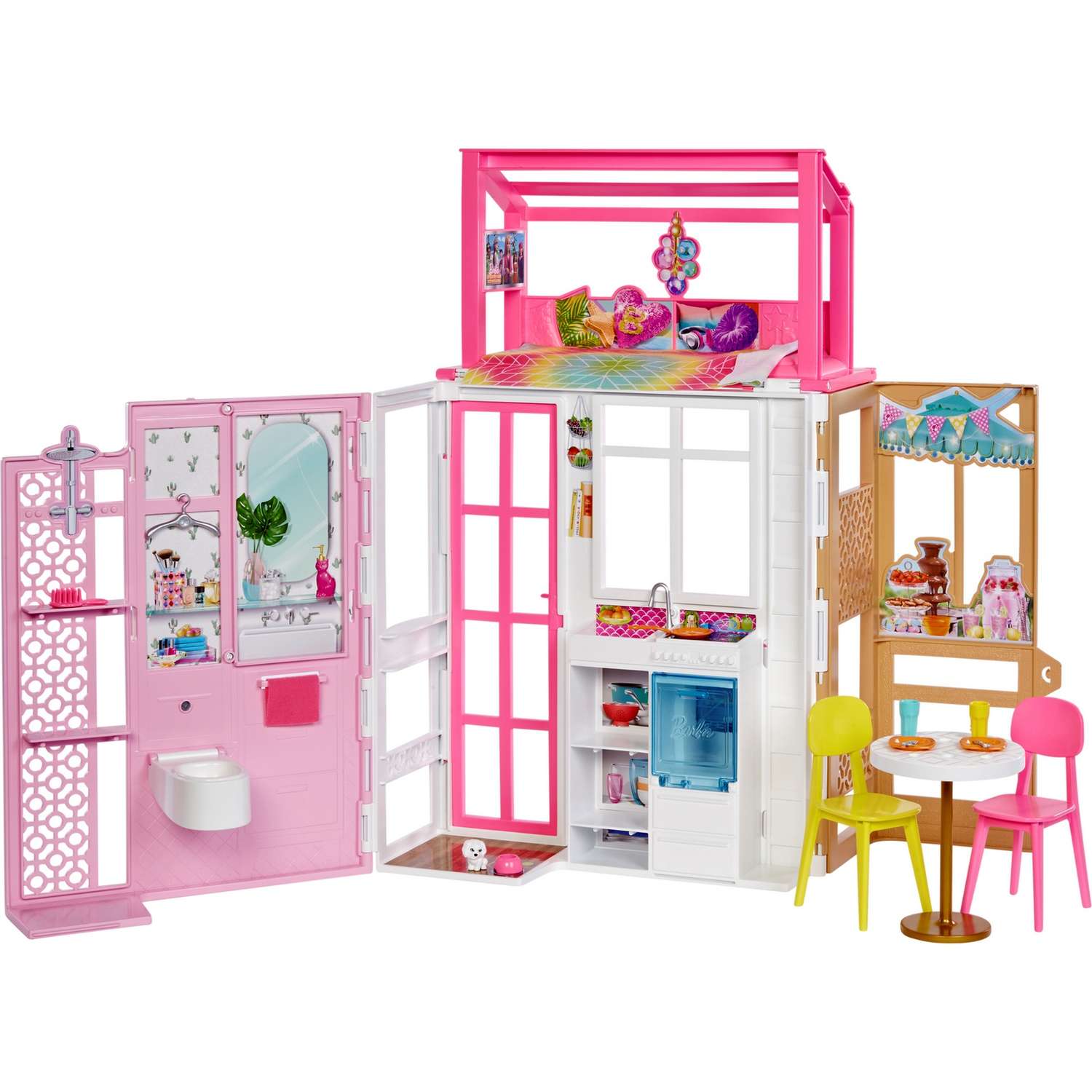Домик для кукол Barbie 32 см с мебелью HCD47 - фото 1