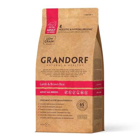 Корм для собак Grandorf ягненок с бурым рисом 1кг