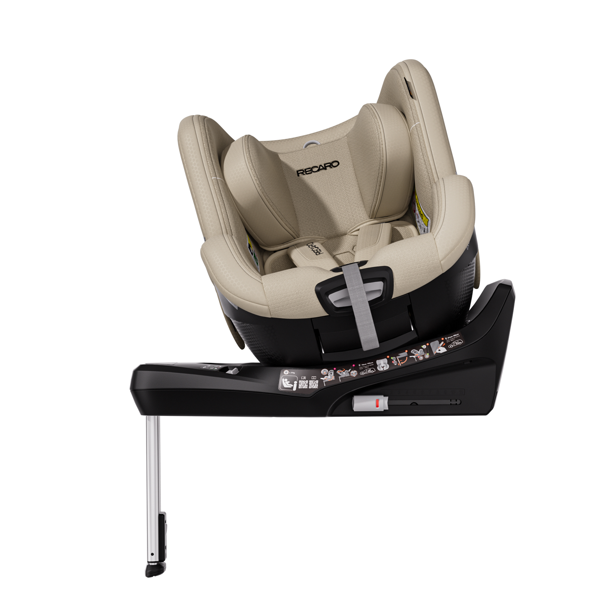 Автокресло Recaro Toron 1 Kid Isofix 0+/1 (0-18 кг) бежевый - фото 10
