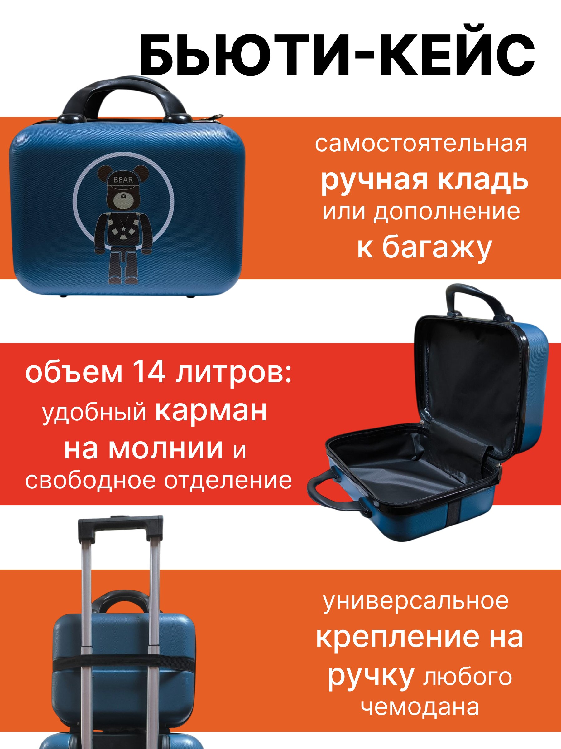 Чемодан LATS Медведь - фото 8