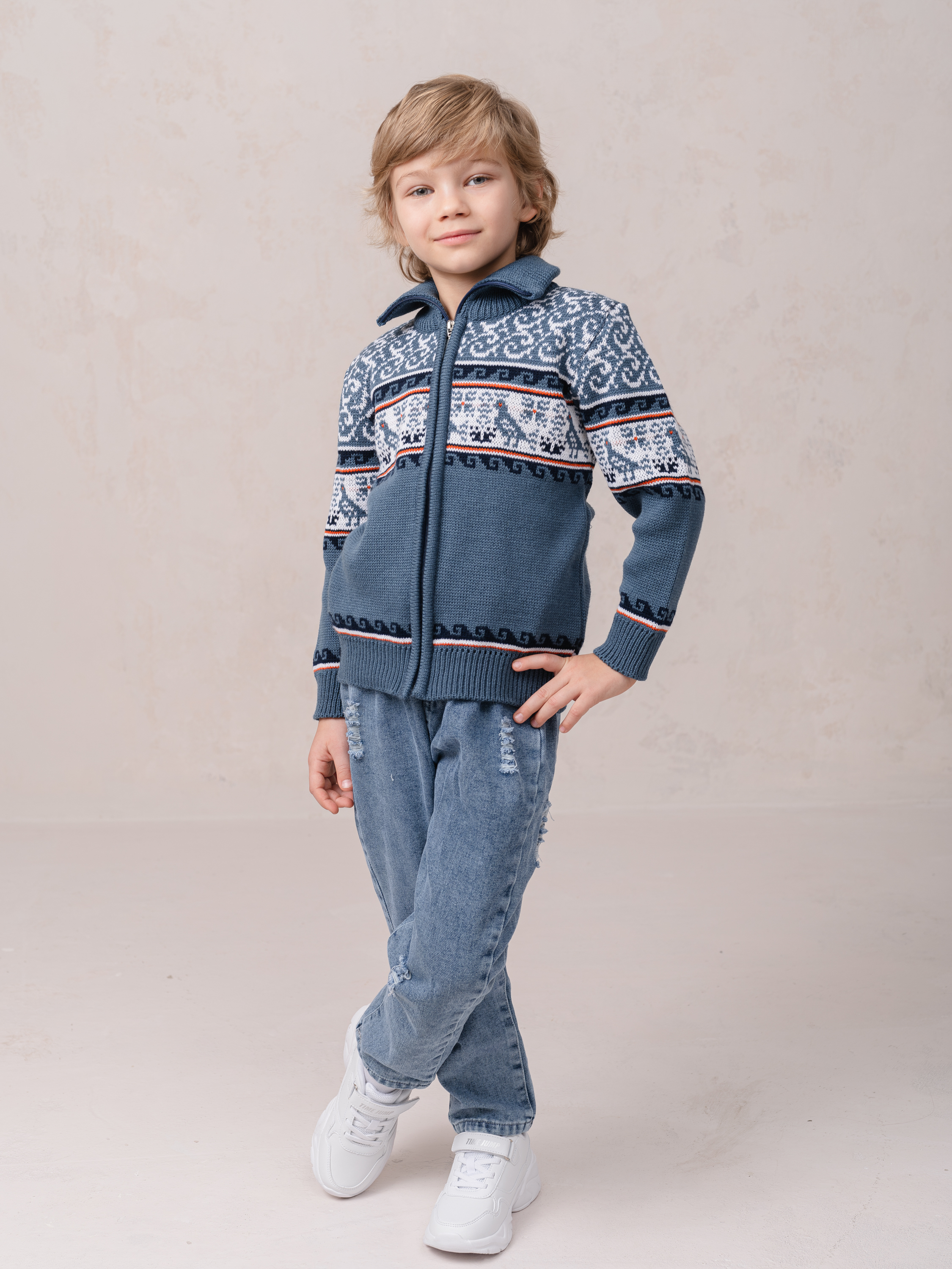 Кардиган КОвровский ТРИкотаж 0218/джинс - фото 6