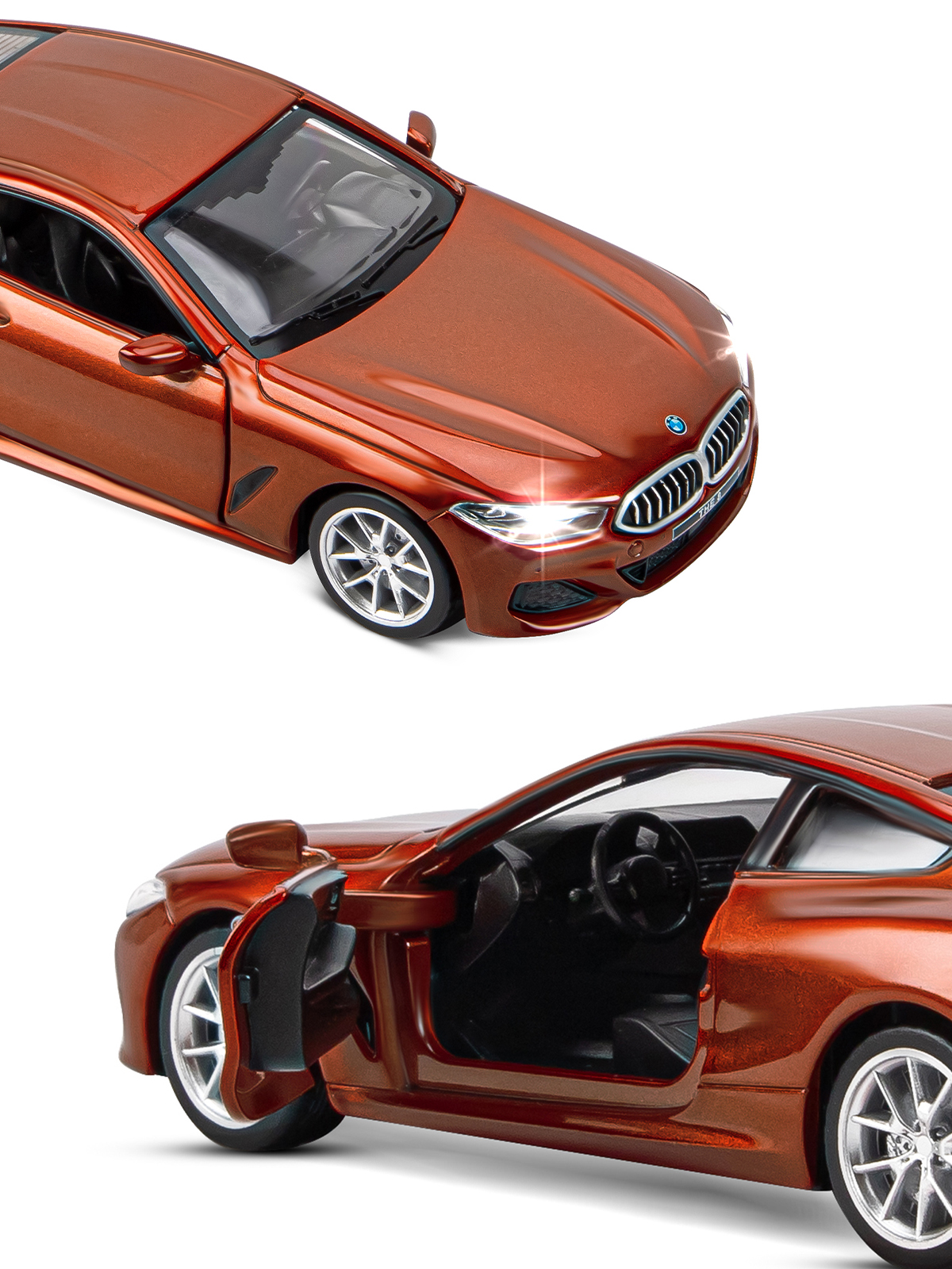 Автомобиль АВТОпанорама BMW M850i Coupe 1:35 JB1251474 - фото 9