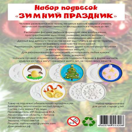 Набор для творчества Дом ремёсел Зима роспись красками