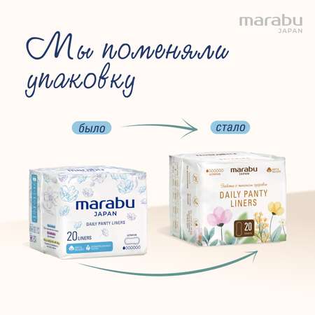 Прокладки MARABU ежедневные гигиенические Мегапак 4 уп по 20 шт