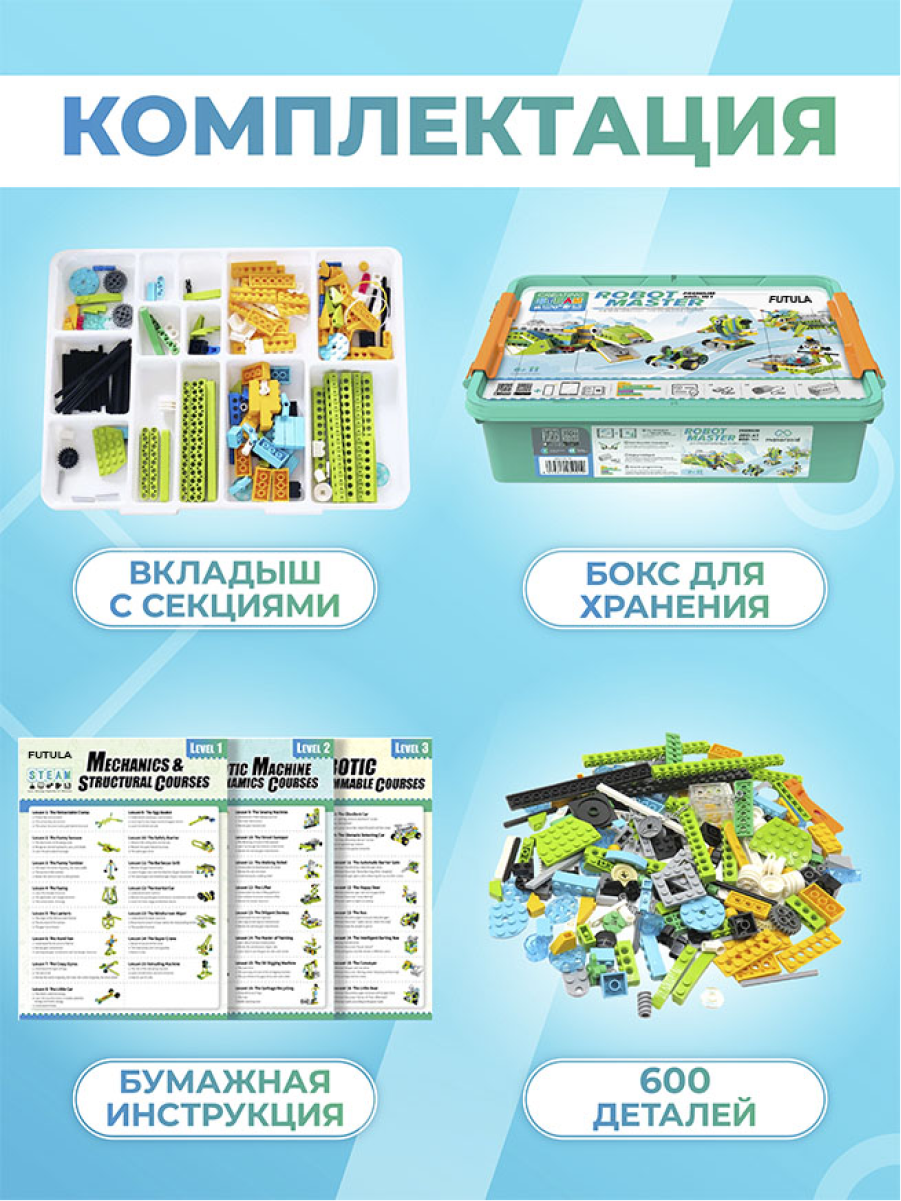 Конструктор FUTULA Robot Master Premium электронный - фото 2