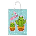 Пакет подарочный ND PLAY Кактус-котик 33x40x15.5см