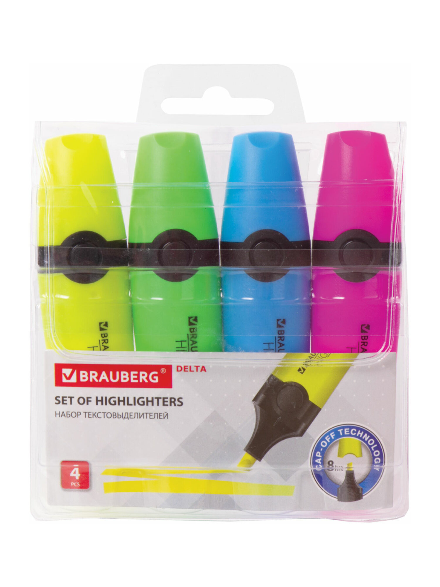 Текстовыделители Brauberg 4 шт. - фото 8