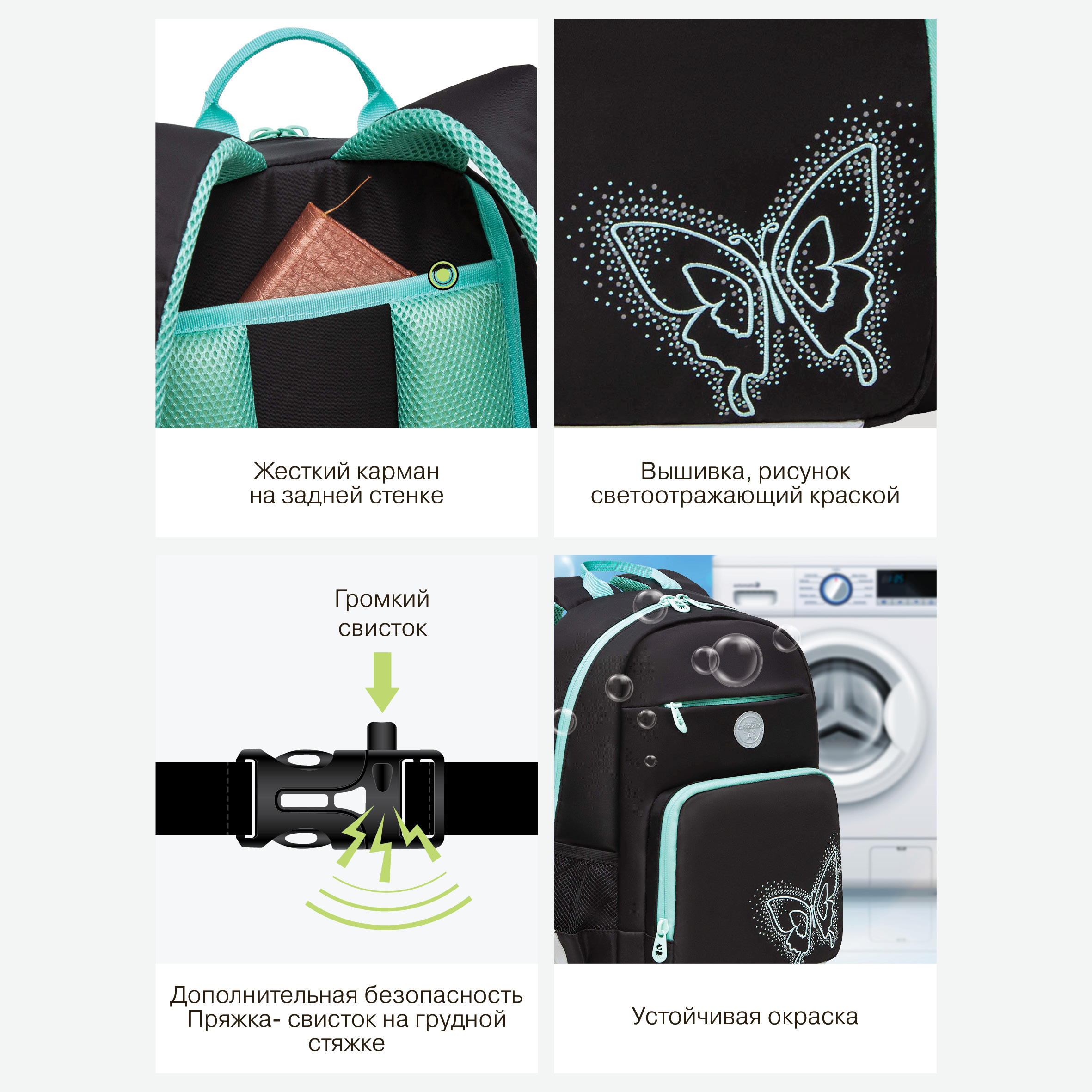 Рюкзак Grizzly Бабочка - фото 11