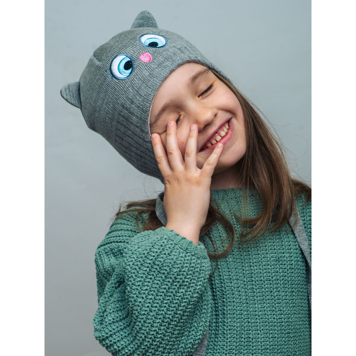 Шапка ПриКиндер D3-1952 Цвет: Серый - фото 4