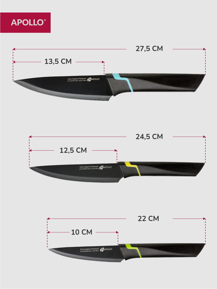 Набор ножей APOLLO 3 предмета - фото 4