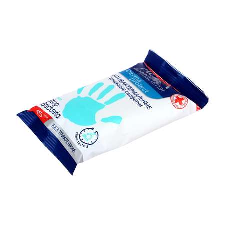 Влажные салфетки AURA Antibacterial антибактериальные 15 шт.
