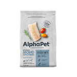 Сухой корм для собак Monoprotein AlphaPet с белой рыбой