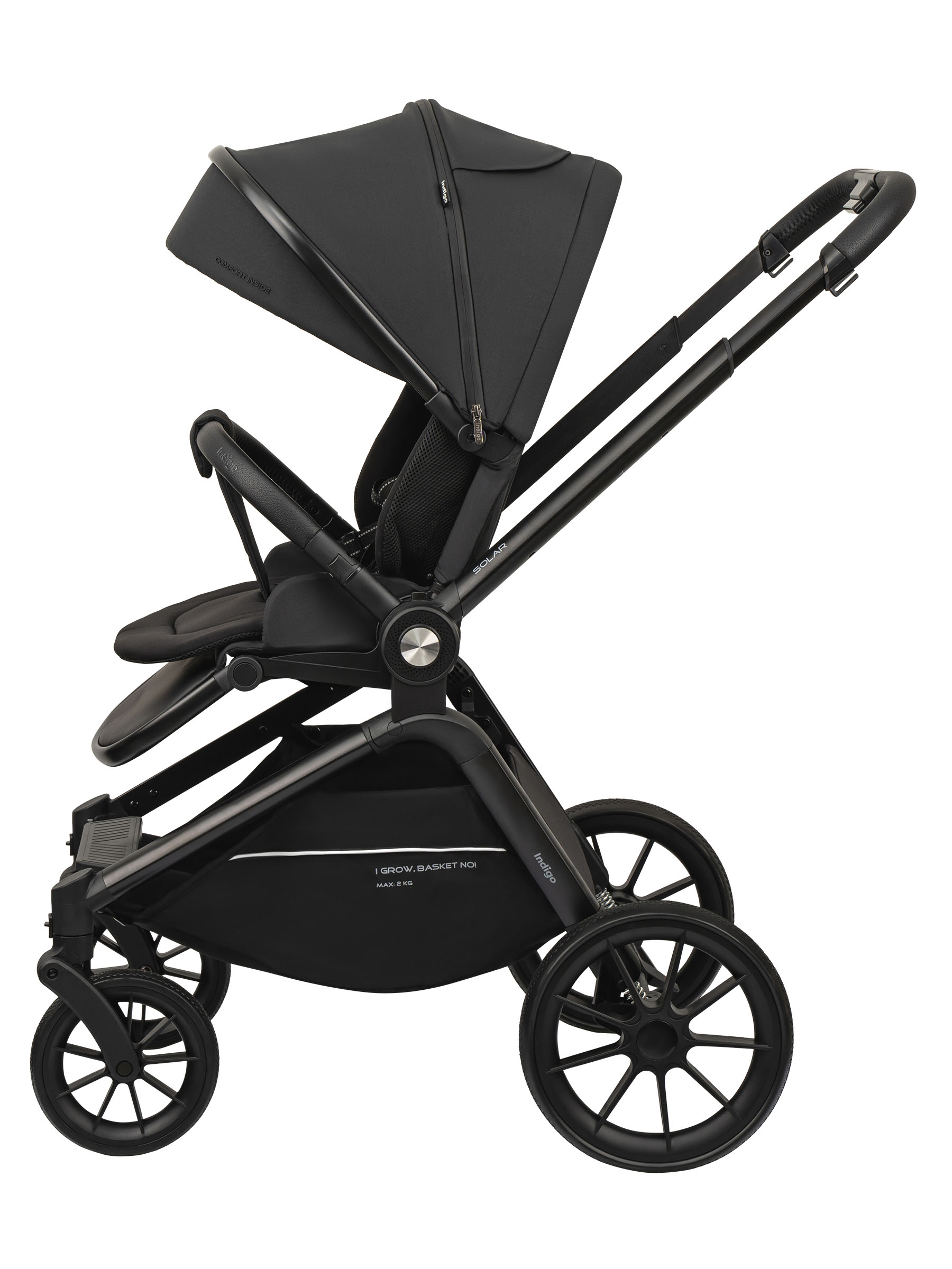 Коляска 2в1 Indigo Solar черный - фото 10