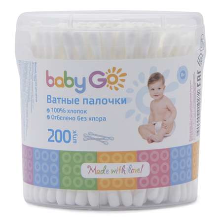 Ватные палочки BabyGo 200 шт.
