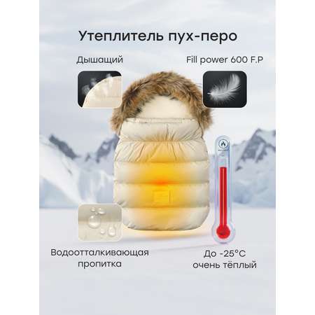 Конверт в коляску Happy Baby белый
