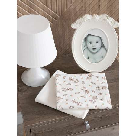 Пеленки для новорожденного Baby Nice хлопок 90х120 Зайчики 2 шт