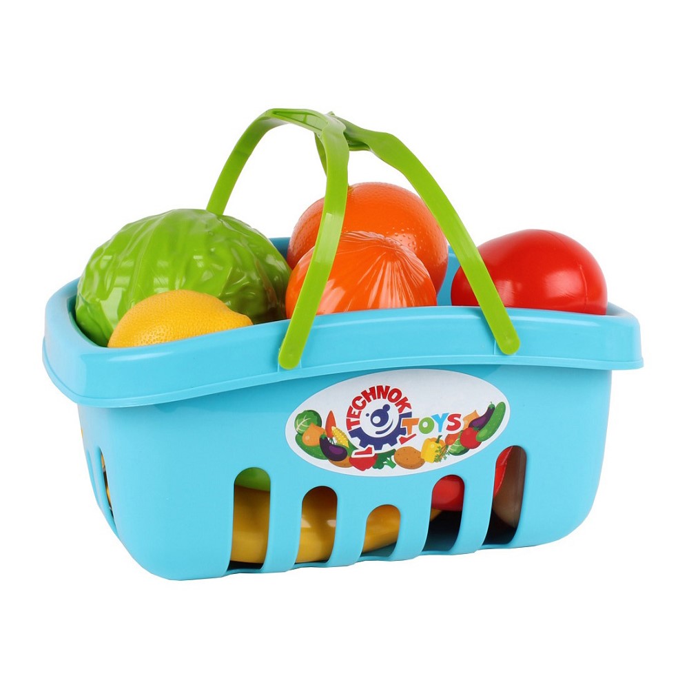 Игровой набор Технок тележки и корзинки, продукты - фото 1