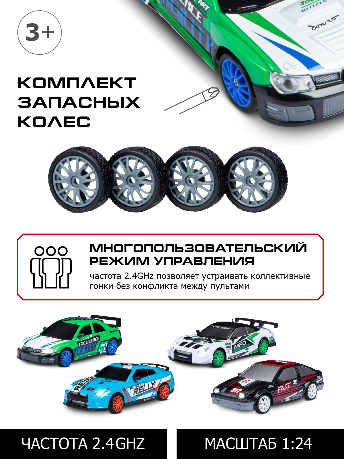 Автомобиль РУ AUTODRIVE 1:24 - фото 2