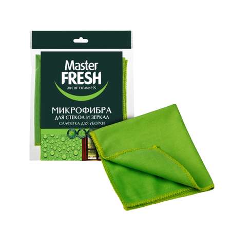 Салфетка для стекол и зеркал Master fresh микрофибра С0006171