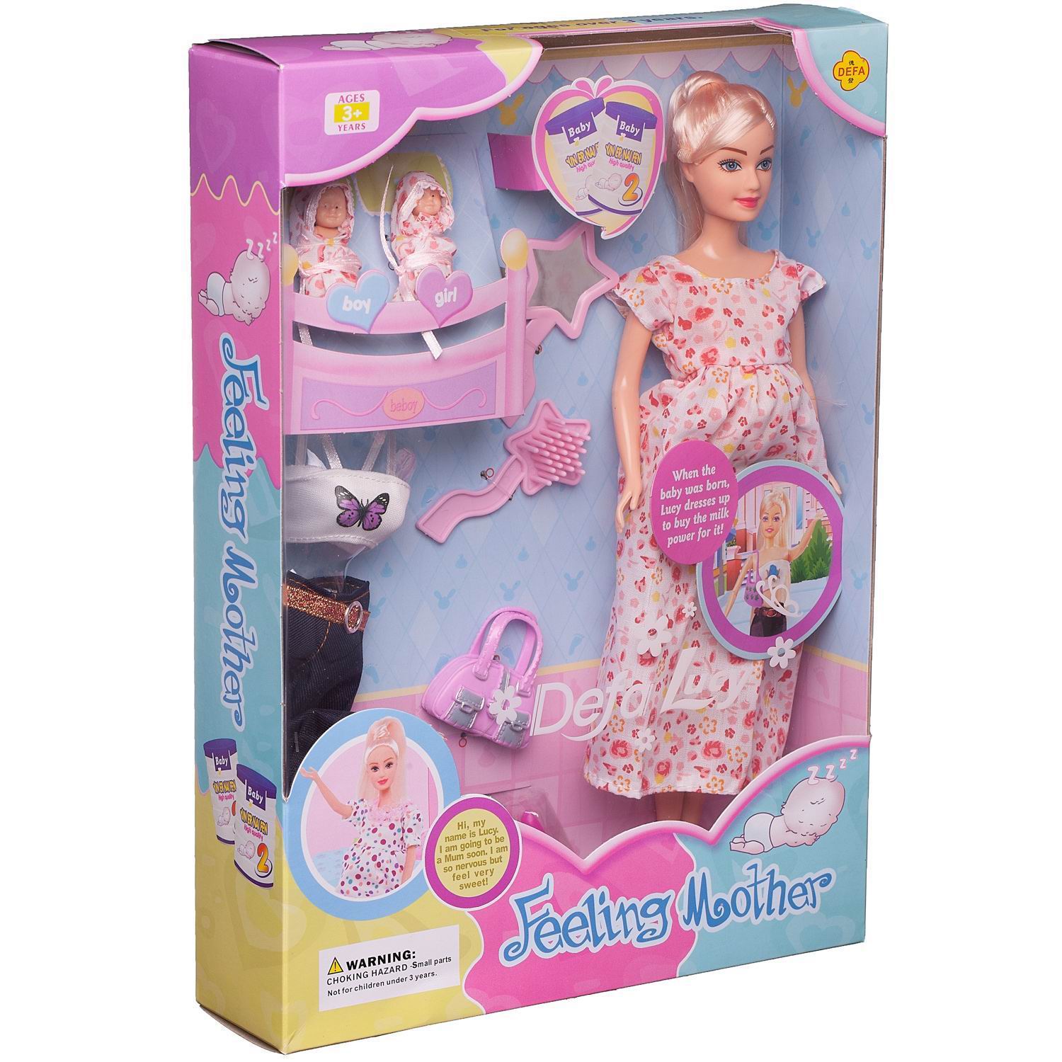 Кукла модельная Abtoys Defa Lucy Мама с малышами 8009d/цветы - фото 2