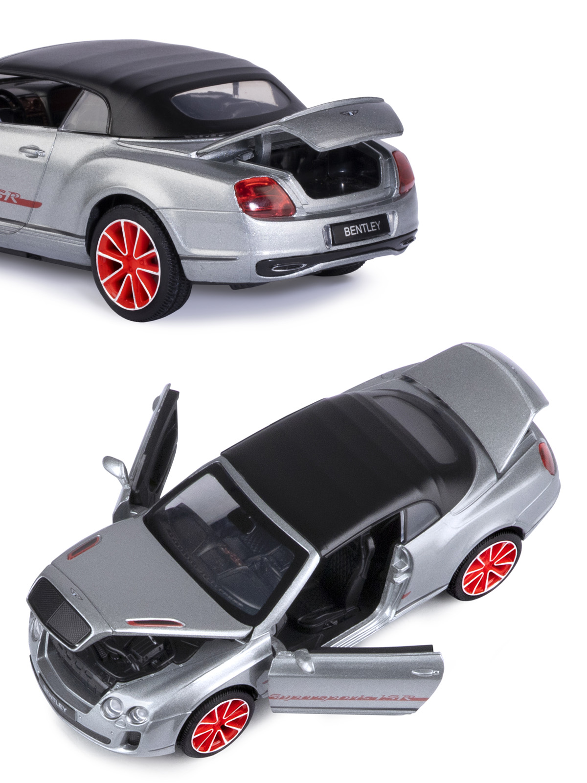 Автомобиль АВТОпанорама Bentley Continental Supersports ISR 1:32 JB1251397 - фото 10