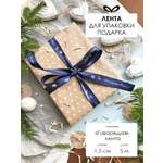 Ленты Составнички темно-синий-серебро-15-5 метров