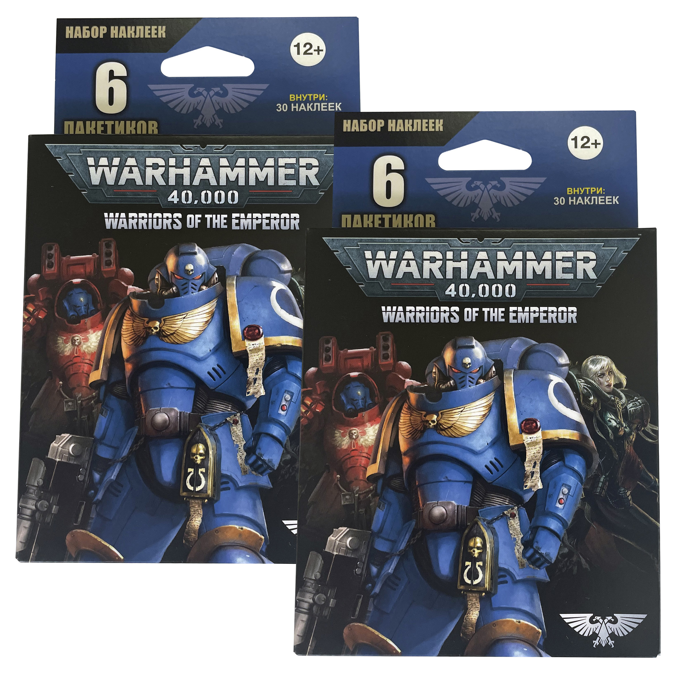Набор коллекционных наклеек Panini WARHAMMER 40000 12 пакетиков в экоблистере - фото 1