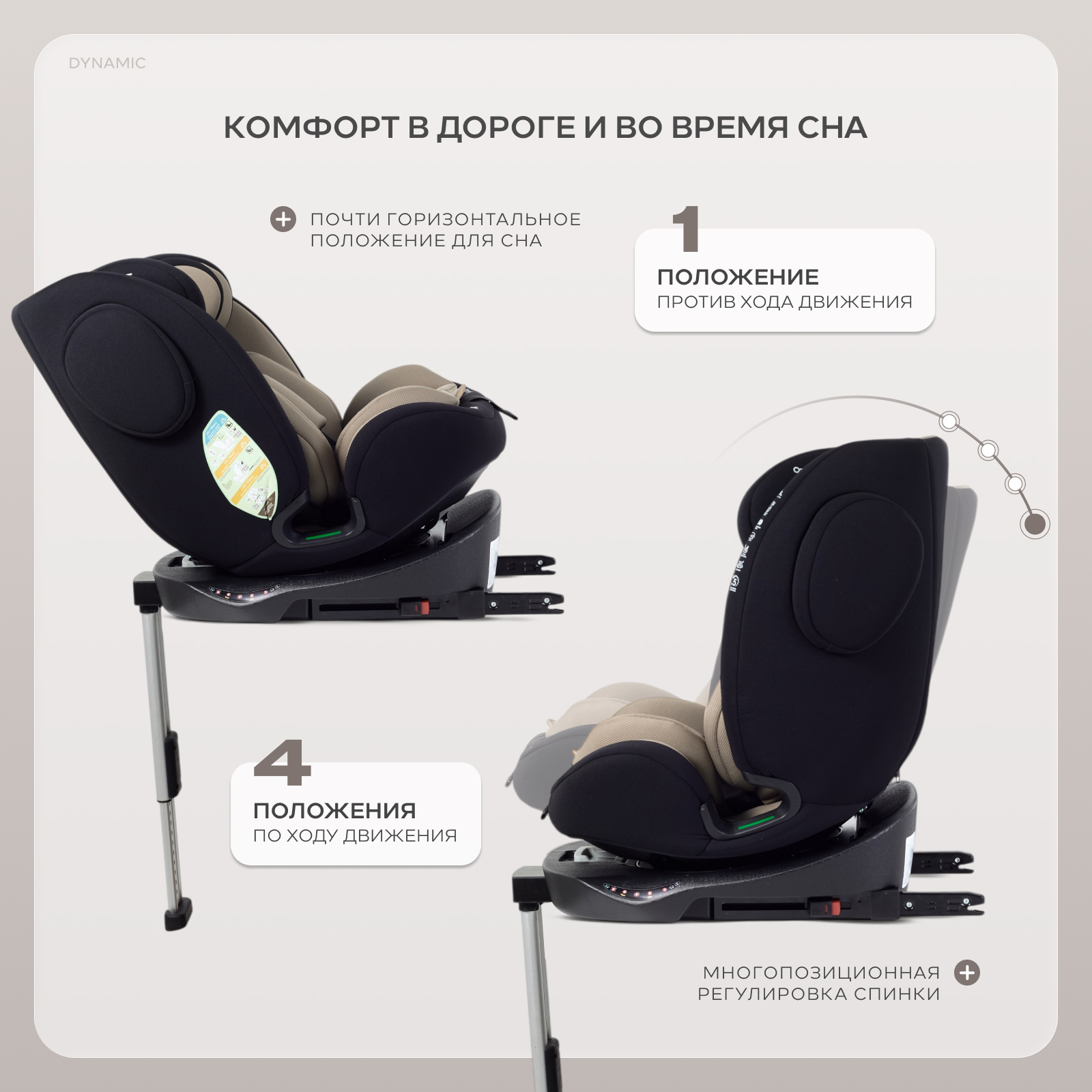 Автокресло Rant Basic Dynamic Isofix 0+/1/2/3 (0-36 кг) коричневый - фото 9