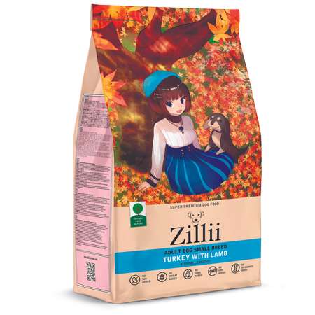 Корм для собак Zilli 0.8кг Adult Dog Small Breed взрослых мелких пород индейка-ягненок