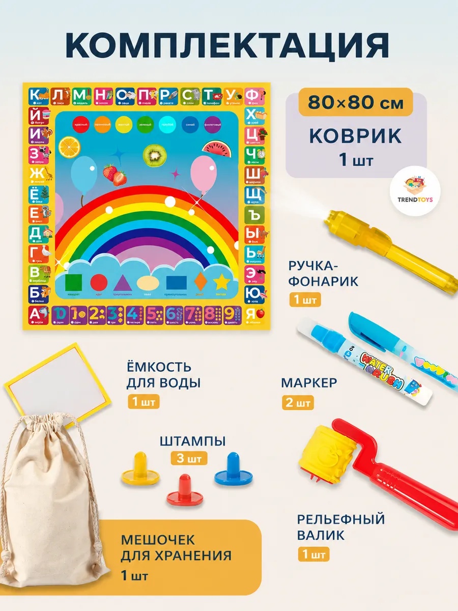 Акварисование TrendToys Коврик для рисования водой - фото 5