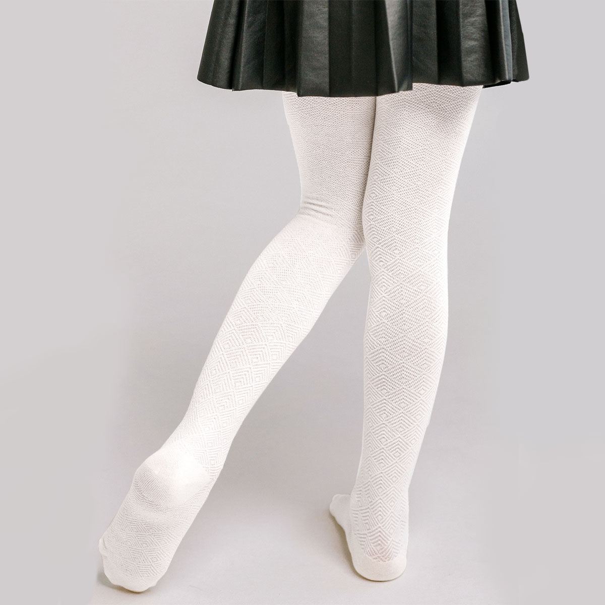 Колготки Ишимбайская чулочная фабрика WB-754 Ромбики белый М - фото 6