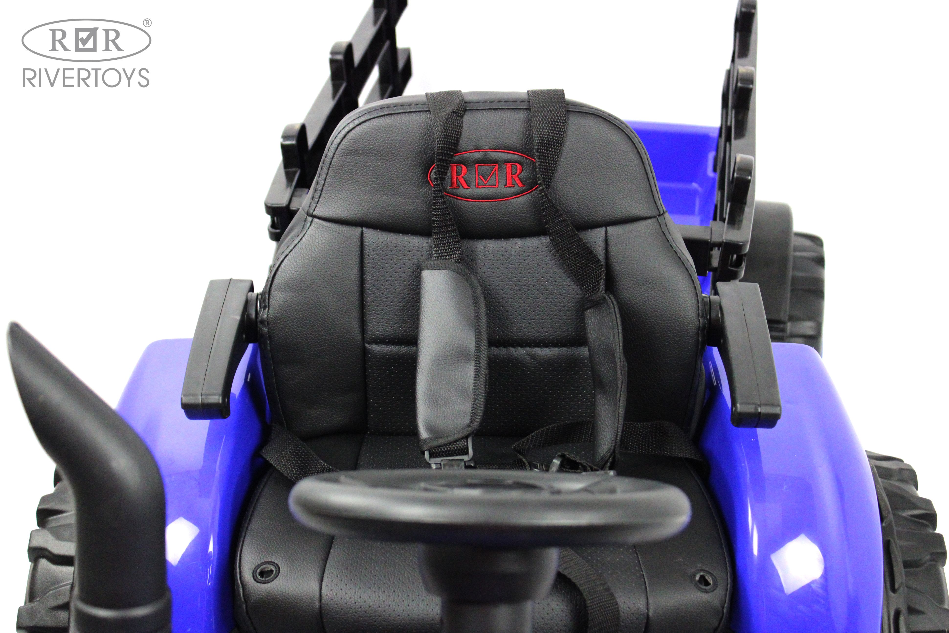 Электромобиль RIVERTOYS O555OO-BLUE С пультом ДУ - фото 7
